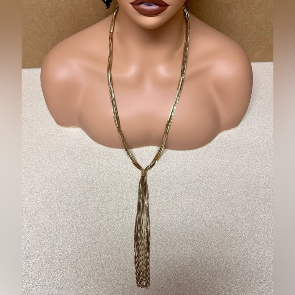 Timeless Gold Tassel Necklace*